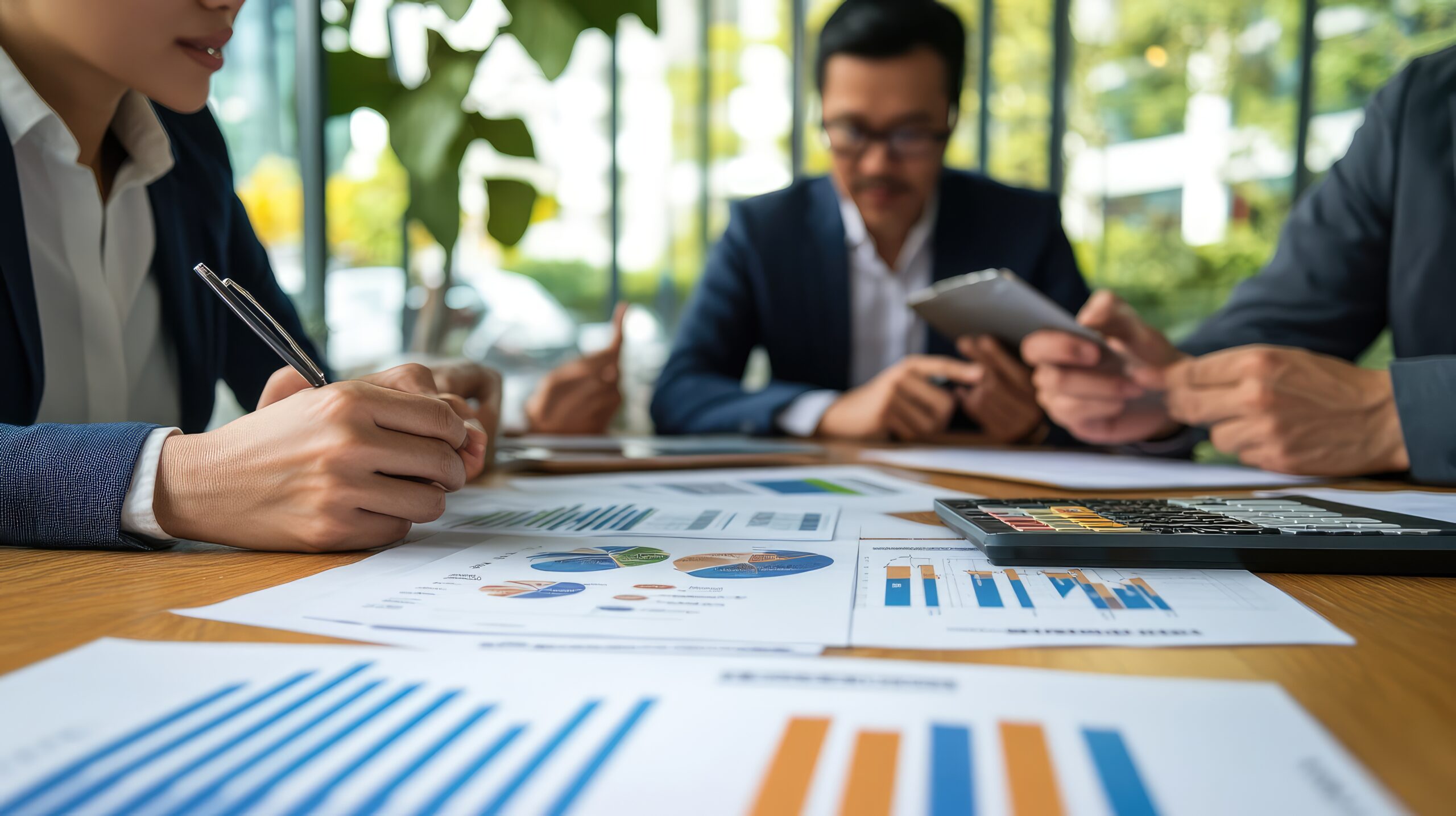 Three person doing Financial Planning and Analysis